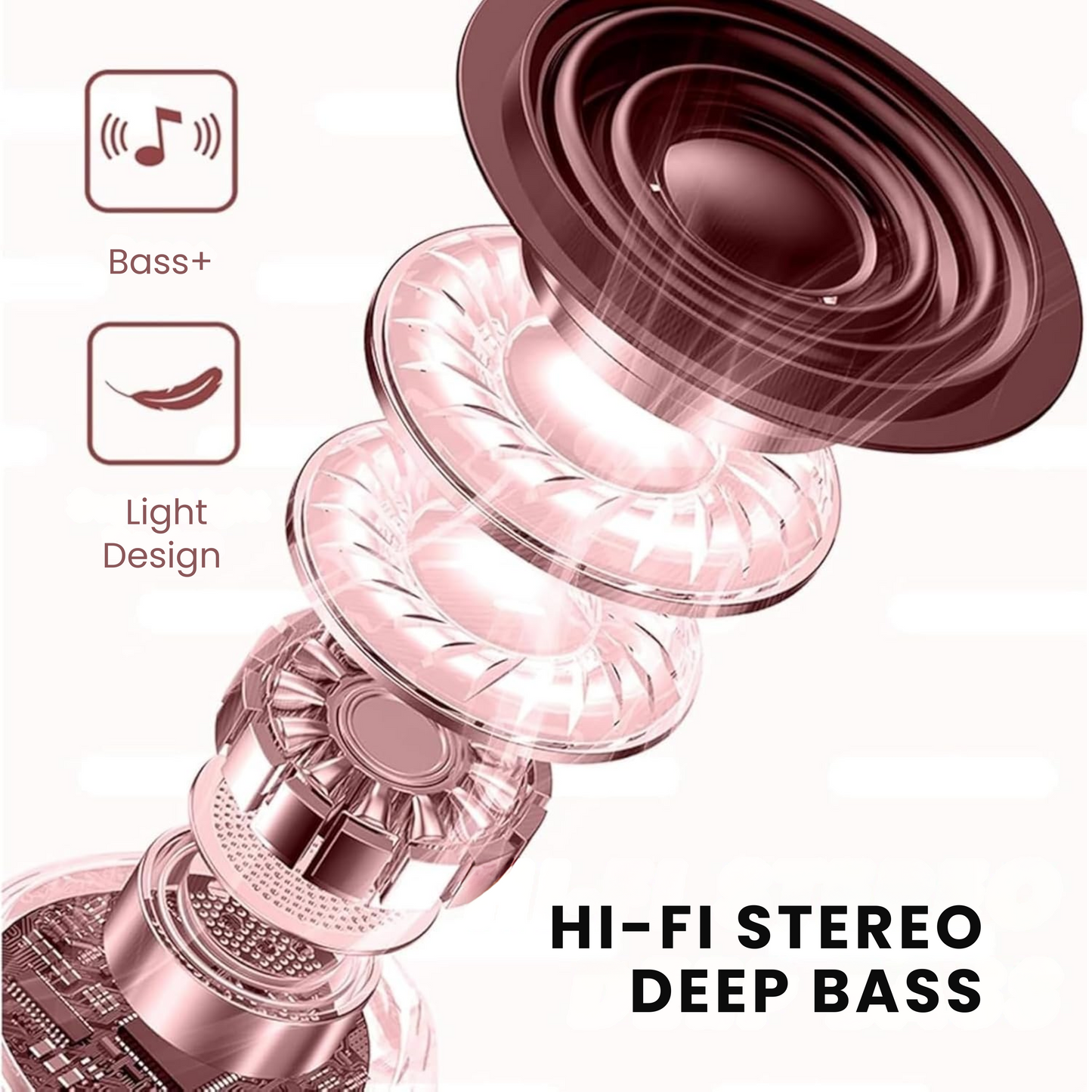 Heart-Shaped Wireless Earbuds